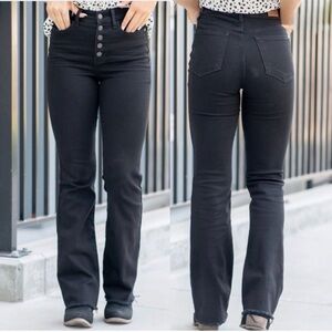 Judy Blue NWT Covington High-Rise Button Fly Bootcut Raw Hem Jeans